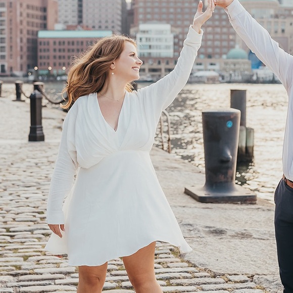 Lulu’s Sunday Sweetness White Linen Dolman Sleeve Mini Dress - Picture 10 of 12